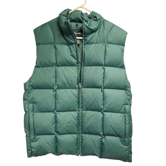 Eddie Bauer Cirruslite Puffer Vest Men's Size L Goose Down Green Quilted - Picture 1 of 10